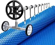 Aquabuddy Pool Cover 600 Micron Pools Heat Solar Blanket LDPE 7x4m w/ 4m Roller