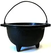 Cast Iron Cauldron w/Handle, Ideal for smudging, Incense Burning, Ritual Purpose, Decoration, Candle Holder, etc. (3" Diameter Handle to Handle, Inside Diameter 2")