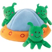 Aliens in UFO Burrow 22cm x 22cm x 10cm Soft Plush Dog & Puppy Toy by ZippyPaws