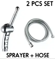Toilet Hand held Bidet Spray Shattaf Sprayer Kit & 1.2m Hose Douche Shower Head