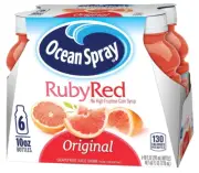 (6 Pack) Ocean Spray Original Ruby Red Grapefruit Juice with Vitamin C, 10 Fl Oz