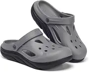 [Lxso] Mens Orthotic Clogs Garden Shoes Recovery Sport Sandals Arch Support Slip-on Mules Outdoor Beach Slippers Recovery Plantar Fasciitis Orthotic Slides