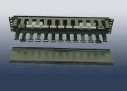 10 Pack 19" 2U Cable Managment Manger 12 slots Unit with Cap-Plastic