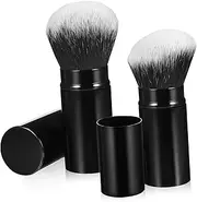 [PACKOVE] 2Pcs Retractable Makeup Brush Blush Brush with Caps Portable Face Powder Brushes for Travel Soft Hair for Smooth Application for Touch Ups and
