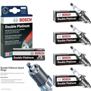 4 Pcs Spark Plugs Bosch Double Platinum For 1989-1993 MAZDA B2600 L4-2.6L (for: Mazda)