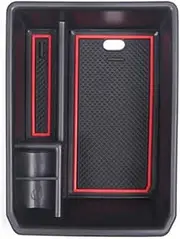 GUERBEIS Car Central Console Armrest Box,Fit For Q4, E-Tron 2022 Car Storage Box Interior Organizer Accessories Vehicle Console storage box unit