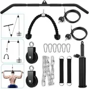Fitness Cable LAT Pulley System Pull Down Machine Attachments Workout Equipment
