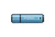 IronKey Vault Privacy 50 Series IKVP50 32 GB USB 3.2 (Gen 1) Type A Flash Drive - Blue - 256-bit AES - TAA Compliant - 250 MB/s Read Speed - 180 MB/s