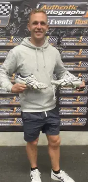 Game Worn Joel Selwood 300 Game Boots with COA signed by Joel World Class Item