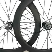 700C Fixed Gear Track Bike Carbon Wheelset Mixed Clincher Wheels 50mm+60mm Depth