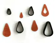 Teardrop Clay Cutter Set of 4 | Polymer Clay Cutter set | Earring clay cutter |