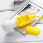 LED Hanging Light Bulb Battery Powered Pull Cord Bulbs (Yellow)