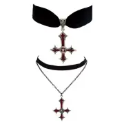 Cross Pendant Necklaces Small Cross Necklace Cross Pendant Choker Alloy Material