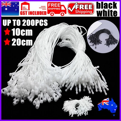 UP 200X Clothing Price Tag Bullet Head Hang Swing Tags Labeling String Lock Ties