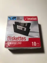 NEW Imation 2HD IBM Formatted Blank 1.44MB 3.5" Diskettes 10 Pack SEALED