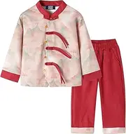 [LittleSpring] Boys Girls Chinese New Year Clothing 2 Piece Tang Suit 3-12 Years