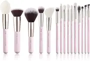 Jessup 15pcs Makeup Brushes Make up Tool Kit Beauty Professional Eyeshadow Power Lipstick Blending Cheeck Cosmetic Brushes Set Blushing Bride T293