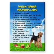 WELSH TERRIER Property Laws FRIDGE MAGNET New DOG Funny