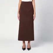 [THE ANDAMANE] Hot Chocolate Shelby maxi skirt in wool 40 IT Brown