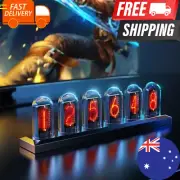BRAND NEW RGB Nixie Tube Clock LED Glows IPS Color Screen Gaming Desk Decor