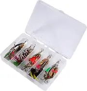 Gogogmee 10Pcs Fishing Lure Spinnerbaits Simulation Baits for Freshwater Saltwater Fishing Attract Bass Trout More Includes for