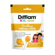 Difflam Kids Soothing Throat Pops - Manuka Honey X 10