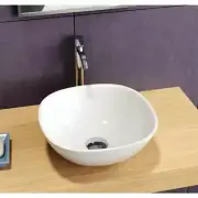 Solid Surface Basin Marble Stone Above Counter Square Matt White Blanche SI-M16