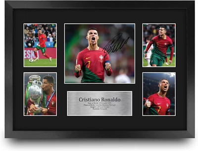 HWC Trading Cristiano Ronaldo Portugal Printed Memorabilia Signed Autograph P...