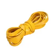 Flat Leather Cord, 3.3 Yard 10mm Leather String Strips for DIY Crafts Yellow