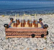 Turkish Sand Coffee Maker With 10 Copper Coffee Pots - Turkish Coffee Machine