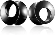 [Twolobes] 1 Pair Classic with holes gauges Ear Plugs Tunnels Hypoallergenic Stainless Steel Ear Gauges 00G 8mm-25mm (0G-1") Body Piercing Jewelry