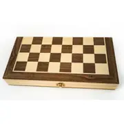 Wooden Folding Chess/Checkers/Backgammon Set - 35cm