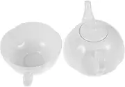 FONDOTIN 1 Set Vintage Porcelain Teapot Cup Set Elegant English Design Bone China Tea Kettle for Afternoon Tea Craftsmanship Kitchen Accessory for Home Use