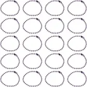 uxcell 30Pcs 5 Inch Ball Bead Chain, Metal Ball Chain with Connectors for Keychain Hanging Ornament Tag Jewelry Necklace Christmas Decoration,Purple