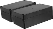 2Pcs Electrical Project Box Durable Power Junction Terminal Splitter Case for Outdoor Use Easy Installation with Generous Interior Space for Cables and Plugs