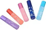 WEKADRIN 5Pcs Essential Oil Roller Bottles Portable Aromatherapy Dispenser for Travel Leak Design for Perfumes and DIY Oil Blends Variety