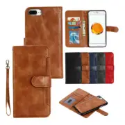For iPhone 6s 7 8 Plus SE Wallet Removable Case Detachable Leather Card Cover