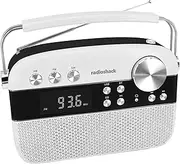 RadioShack AM/FM 2-Band Vintage Radio with Bluetooth Function and USB/TF Ports White