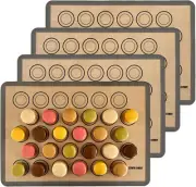 Macaron Baking Mats - Pack Of 4 - Half Sheet Size - For Perfect Macarons and - -