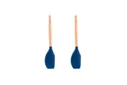2pcs Beechwood & silicone spatula navy