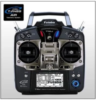 Futaba / T10J radio transmitter mode 2 / left throttle for helicopter + receiver