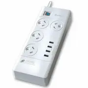 Ozoffer Power Board 4 Way Outlets Socket 4 USB Charger Ports with Surge Protector
