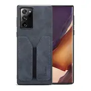 Denior For Samsung Galaxy Note 20 Ultra Leather Case with Elastic Wallet Card Holder Slot Pocket Cover - Grey