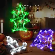 2025 Halloween Lights 3PK - Ghost, Haunted House, Candle Battery Operated, Timer