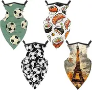 [Diusye] 4 Pcs Neck Gaiter Face Cover Bandana Scarf, Salmon and Fish Roe Sushi Rolls