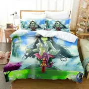 v255 Bed Sheets Anime Game Shantae Genie Hero Bedding Set Duvet Cover Bed Set Quilt Cover Pillowcase Comforter king Queen Size Boys Adult 3-Piece Bedd