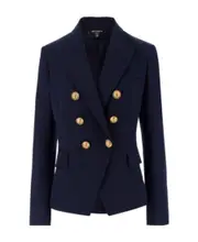Balmain Double-Breasted Tailored Blazer FR38 Black