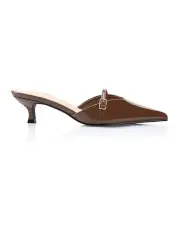 [VERALI] Lunar Point Toe Kitten Heels in Brown
