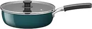 Wahei Freiz MB-3475 Frying Pan, 5-in-1 Multi-Usable, Stylish Frying Pan, 9.4 inches (24 cm), Turquoise, IH Gas, Lid Included, Enameled Surface, Stain Resistant, Fluorine Resin Finish, PFOA Free, Lint