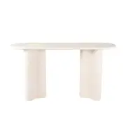 Raimon Furniture Gus Micro-Cement Coated Wooden Console Hallway Hall Table Pebble